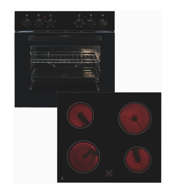 Exquisit EHE246-020 Herdset 59 l mit 60 cm Glaskeramik Kochfeld f&uuml;r 321,00 Euro