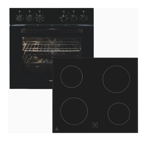 Exquisit EHE256-U-020 Herdset 59 l mit 60 cm Glaskeramik Kochfeld f&uuml;r 339,00 Euro