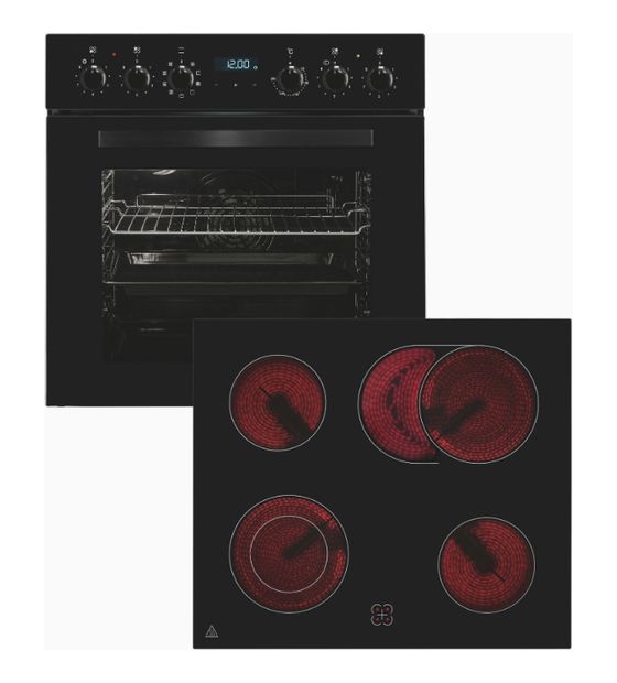 Exquisit EHE285-HBZ-020 Herdset 75 l mit 60 cm Glaskeramik Kochfeld f&uuml;r 439,00 Euro