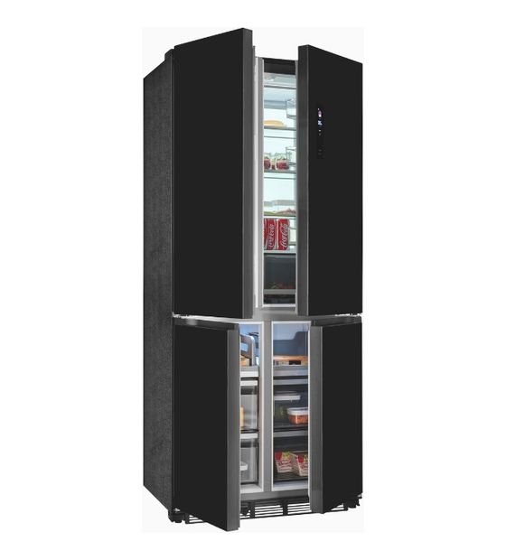 Exquisit EMD470-170-200E Side-by-Side Kühl-/ Gefrierkombination 270 l / 196 l 316 kWh NoFrost 1930 mm x 840 mm  (Schwarz) f&uuml;r 1.016,00 Euro