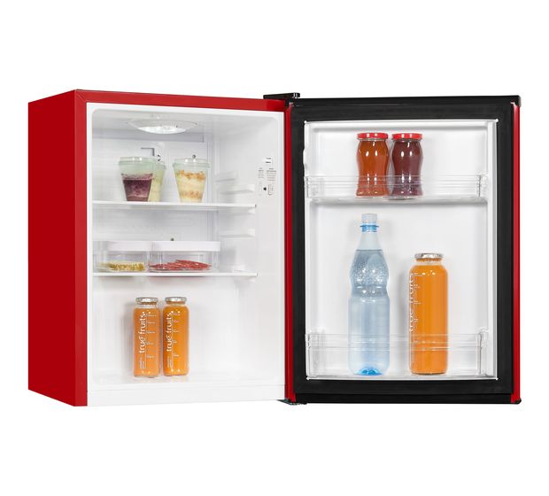 Exquisit KB60-V-090E 52 l Tischkühlschrank EEK: E 81 kWh Jahr  (Rot) f&uuml;r 157,99 Euro