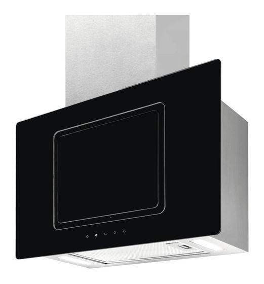 Exquisit KFD 60-9 Duo Inox Abluft/Umluft Dunstabzugshaube/Esse Wand 60 cm (Schwarz, Edelstahl) f&uuml;r 99,49 Euro