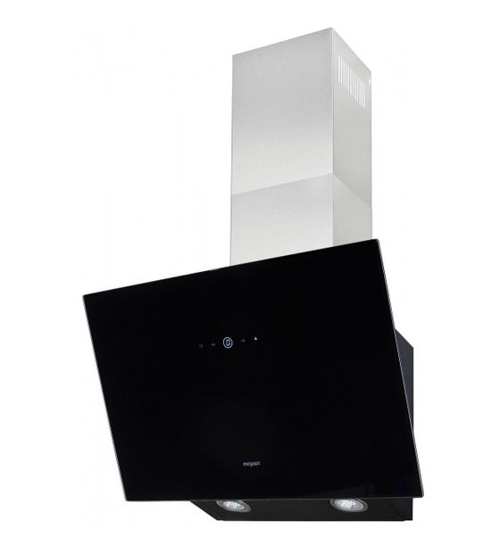 Exquisit KFD60-8.1 Abluft/Umluft Dunstabzugshaube/Esse Wand 60 cm (Schwarz) f&uuml;r 122,99 Euro