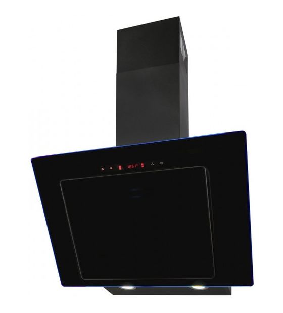 Exquisit KFD607-2LED Abluft/Umluft Dunstabzugshaube/Esse Wand 540 mm (Schwarz) f&uuml;r 143,99 Euro