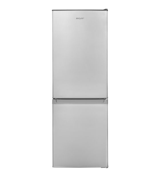 Exquisit KGC232-60E-040E 121 l / 52 l Kühl-Gefrierkombi freistehend 194 kWh Jahr  (Silber) f&uuml;r 318,00 Euro