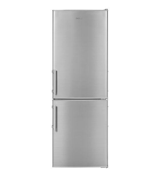 Exquisit KGC233-60-HE-040D 121 l / 52 l Kühl-Gefrierkombi freistehend 155 kWh Jahr  (Edelstahl) f&uuml;r 405,00 Euro