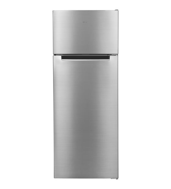 Exquisit KGC270-45-040E 165 l / 41 l Kühl-Gefrierkombi freistehend 176,3 kWh Jahr  (Edelstahl) f&uuml;r 318,00 Euro