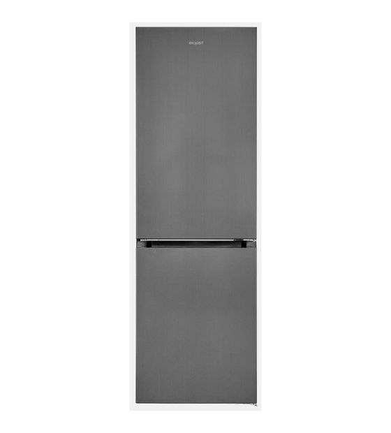 Exquisit KGC340-115-NF-040C 224 l / 113 l Kühl-Gefrierkombi freistehend NoFrost 163 kWh Jahr  (Edelstahl) f&uuml;r 578,00 Euro