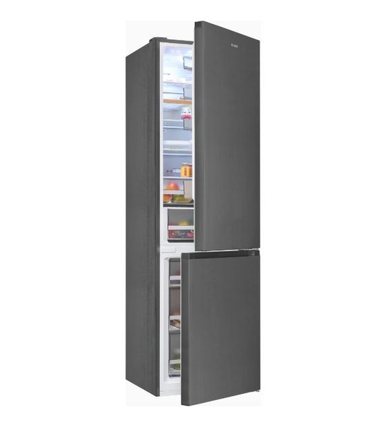 Exquisit KGC380-115-NF-040A 264 l / 113 l Kühl-Gefrierkombi freistehend NoFrost 107 kWh Jahr  (Edelstahl) f&uuml;r 838,00 Euro