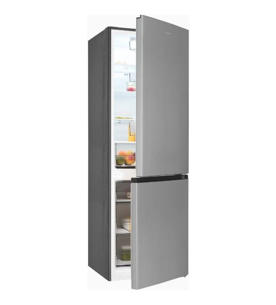 Exquisit KGC400-130-NF-040D 273 l / 173 l Kühl-Gefrierkombi freistehend NoFrost 216 kWh Jahr  (Edelstahl) f&uuml;r 554,00 Euro