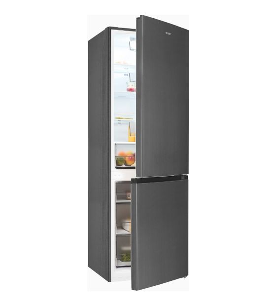 Exquisit KGC400-130-NF-040D 273 l / 127 l Kühl-Gefrierkombi freistehend NoFrost 216 kWh Jahr  (Edelstahl) f&uuml;r 535,00 Euro