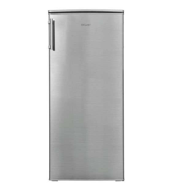 Exquisit KS185-4-H-040E 190 l / 176 l Kühlschrank freistehend EEK: E 143 kWh Jahr  (Edelstahl) f&uuml;r 357,00 Euro