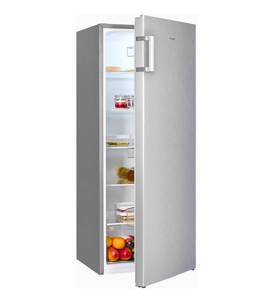 Exquisit KS320-V-H-010E 242 l Kühlschrank freistehend EEK: E 104 kWh Jahr  (Edelstahl) f&uuml;r 424,00 Euro