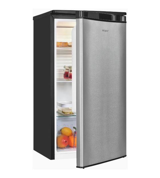 Exquisit KS85-V-091E 75 l Kühlschrank freistehend EEK: E 84 kWh Jahr  (Edelstahl) f&uuml;r 197,99 Euro