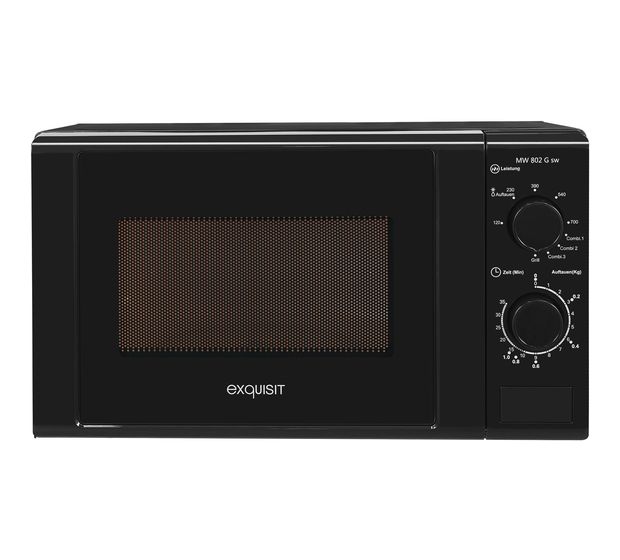 Exquisit MW802 Standgeräte Solo 700 W Größe: klein 5 Stufen Grill  (Schwarz) f&uuml;r 69,49 Euro