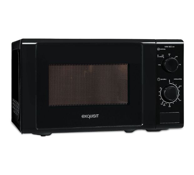 Exquisit MW802 Freistehende Mikrowelle 700 W Größe: klein 5 Stufen  (Schwarz) f&uuml;r 62,49 Euro
