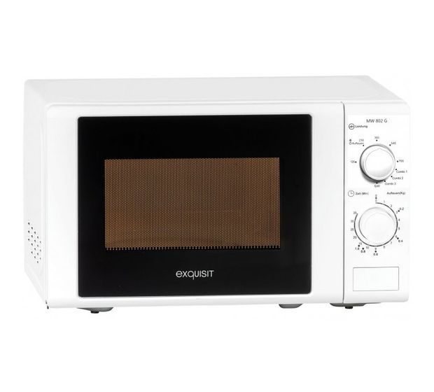 Exquisit MW802G Standgeräte Solo 700 W Größe: klein 5 Stufen Grill  (Weiß) f&uuml;r 69,49 Euro