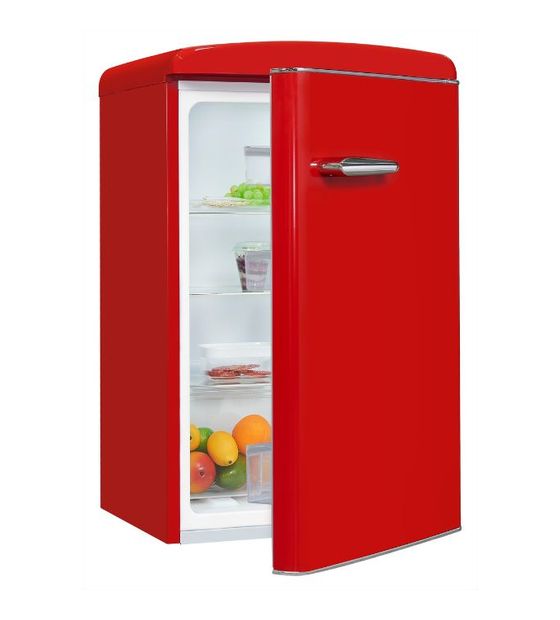 Exquisit RKS120-V-H-160E 122 l Tischkühlschrank EEK: E 89 kWh Jahr  (Rot) f&uuml;r 285,99 Euro