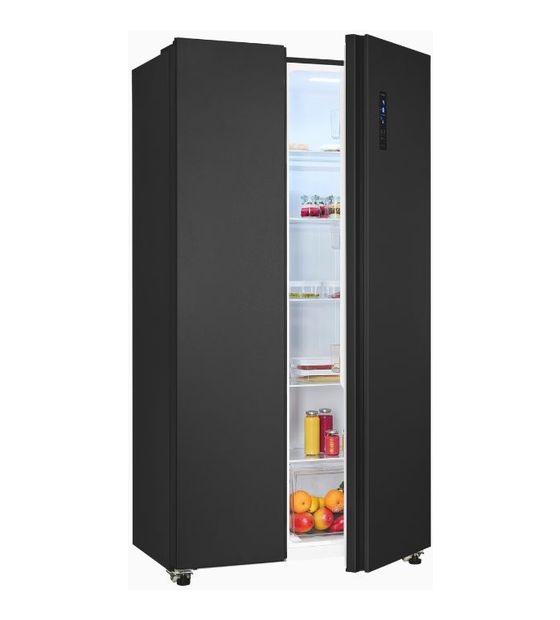 Exquisit SBS46-040E Side-by-Side Kühl-/ Gefrierkombination 291 l / 148 l 287 kWh NoFrost 1770 mm x 910 mm  (Schwarz) f&uuml;r 589,00 Euro