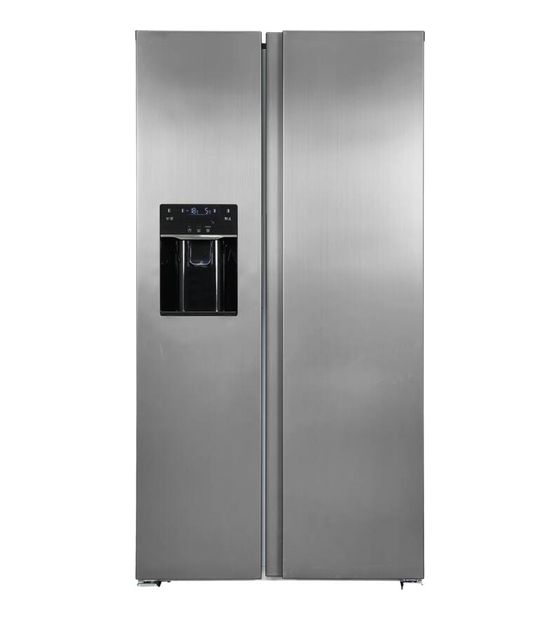 Exquisit SBS520-CF-040E Side-by-Side Kühl-/ Gefrierkombination 344 l / 169 l 306 kWh NoFrost 1775 mm x 910 mm  (Schwarz, Edelstahl) f&uuml;r 1.098,00 Euro