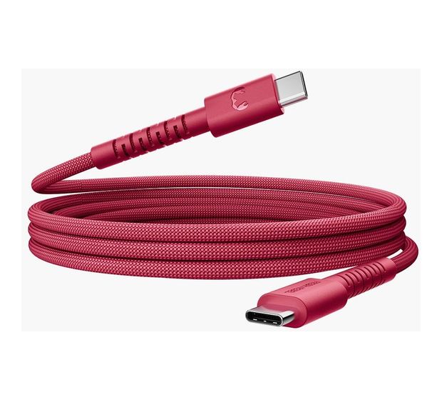 Fresh 'n Rebel 2CCC201BR Rundkabel USB C auf USB C Männlich bis 100 W 2 m  (Rot) f&uuml;r 19,99 Euro