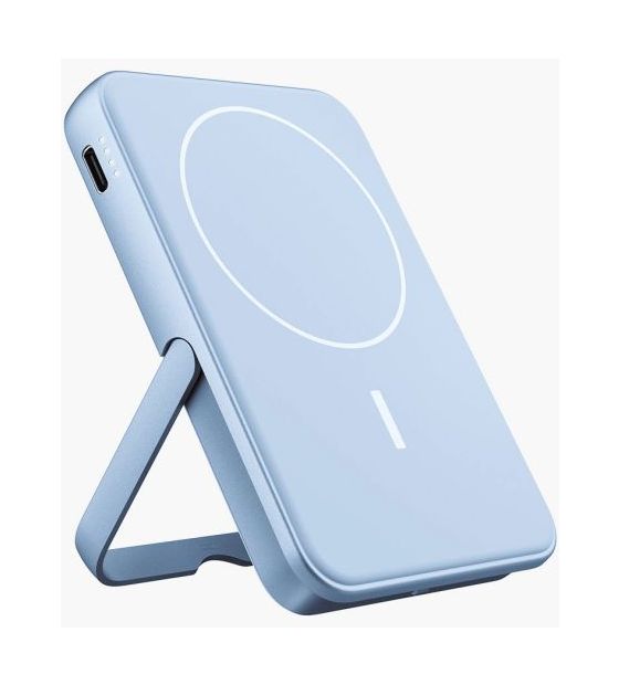 Fresh 'n Rebel Wireless Magnetic 5000 mAh Powerbank USB Typ-C Kabelloses Laden  (Blau) f&uuml;r 24,99 Euro