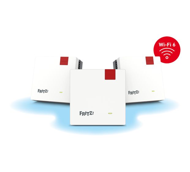 FRITZ! FRITZ!Mesh Set 1600 3-Pack WiFi 6 Router Dual-Band (2,4 GHz/5 GHz) 2400 Mbit/s f&uuml;r 193,99 Euro