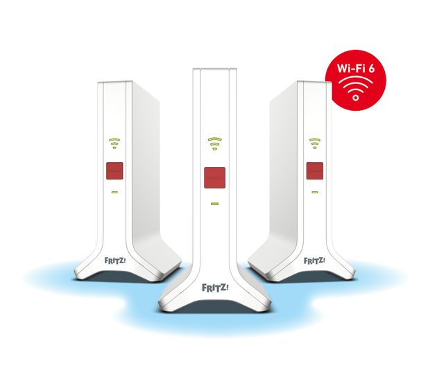FRITZ! FRITZ!Mesh Set 4200 3er Pack WiFi 6E Router Dual-Band (2,4 GHz/5 GHz) f&uuml;r 359,00 Euro
