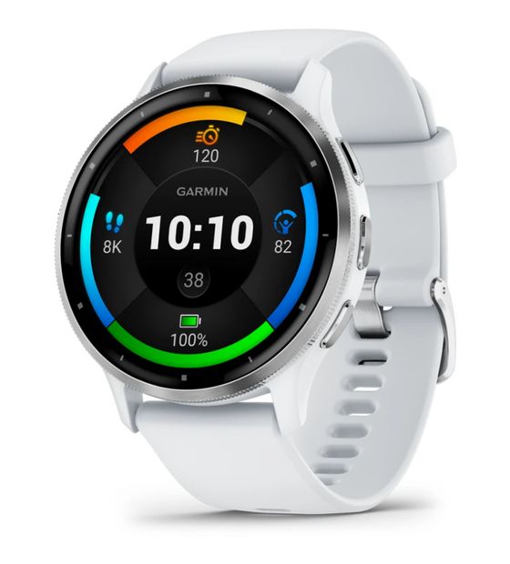 Garmin Venu 3 Digital 45 mm Smartwatch Rund  (Silber, Weiß) f&uuml;r 389,00 Euro
