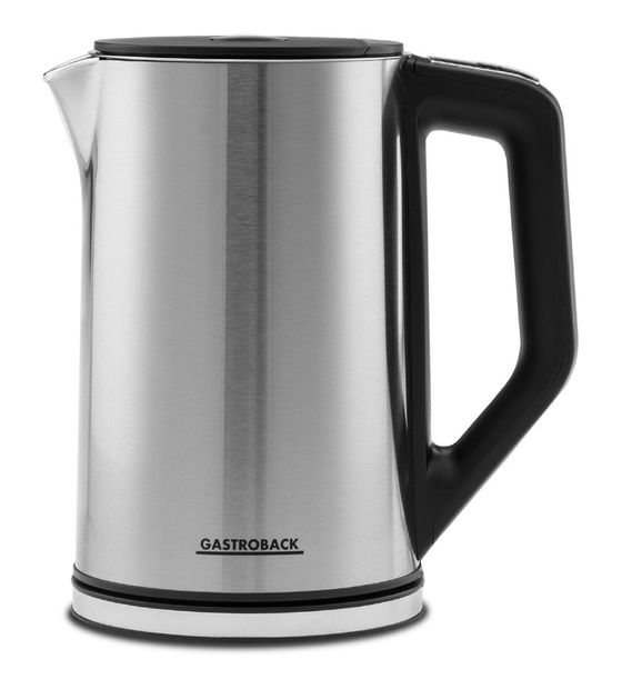 Gastroback 42436 Design 1,5 l Wasserkocher 2200 W  (Schwarz, Edelstahl) f&uuml;r 69,49 Euro