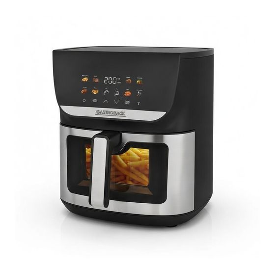 Gastroback 42585 Heat & Crisp Family Heißluftfritteuse 8 l 2000 W  (Schwarz, Edelstahl) f&uuml;r 99,49 Euro