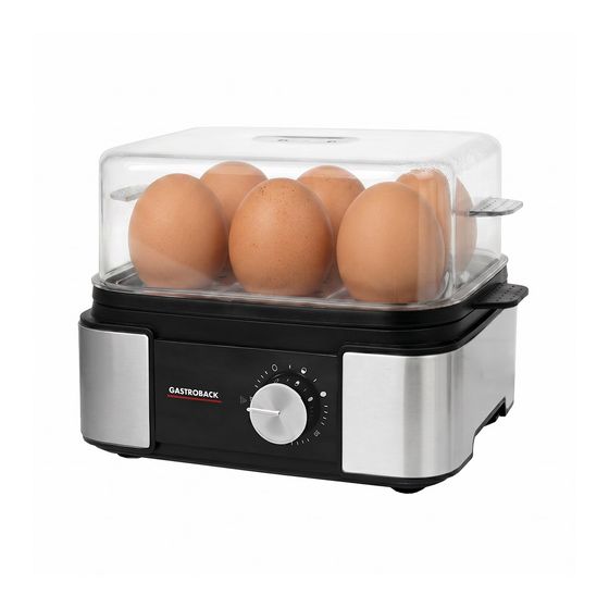 Gastroback 42803 EasyCook 6 Eierkocher für 6 Eier  (Schwarz, Edelstahl) f&uuml;r 39,99 Euro