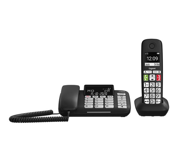 Gigaset DL780 Plus Analoges/DECT-Telefon  (Schwarz) f&uuml;r 104,99 Euro