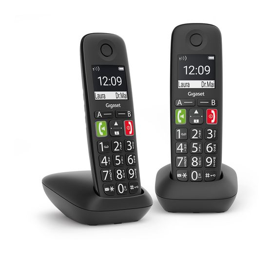 Gigaset E290 Duo Analoges Telefonmobilteil  (Schwarz) f&uuml;r 54,99 Euro