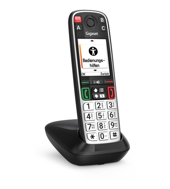 Gigaset Easy 500 Analoges/DECT-Telefon  (Schwarz, Silber) f&uuml;r 69,99 Euro