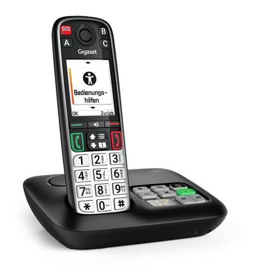 Gigaset Easy 500A Analoges/DECT-Telefon  (Schwarz, Silber) f&uuml;r 79,99 Euro