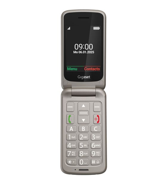 Gigaset GL595 2G Smartphone 7,11 cm (2.8 Zoll) 0,3 MP Single SIM (Titanium silver) f&uuml;r 44,00 Euro