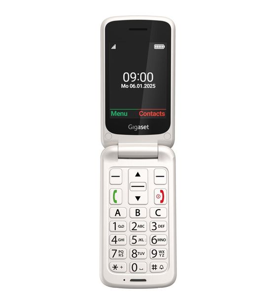 Gigaset GL595 2G Smartphone 7,11 cm (2.8 Zoll) 0,3 MP Single SIM (Pearl white) f&uuml;r 44,00 Euro