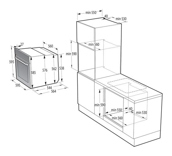 Gorenje BPS6737E14X Einbaubackofen maxi Dampfgaren AutoClean f&uuml;r 441,00 Euro