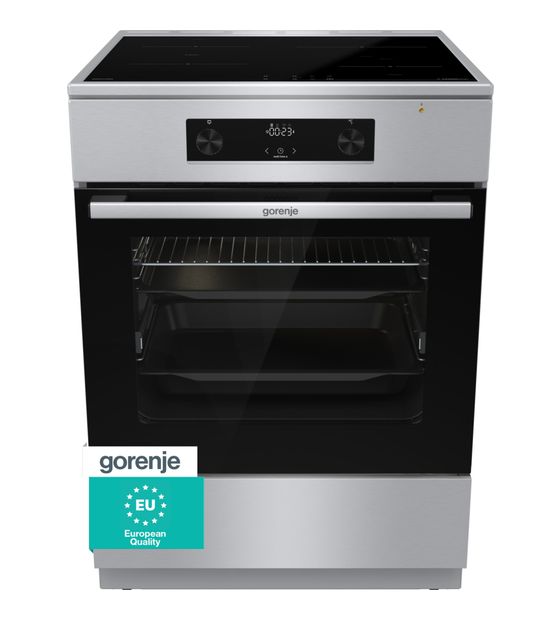 Gorenje GEIT6C60XPG Freistehender Herd Elektro groß AquaClean mit Induktions Kochfeld f&uuml;r 608,00 Euro