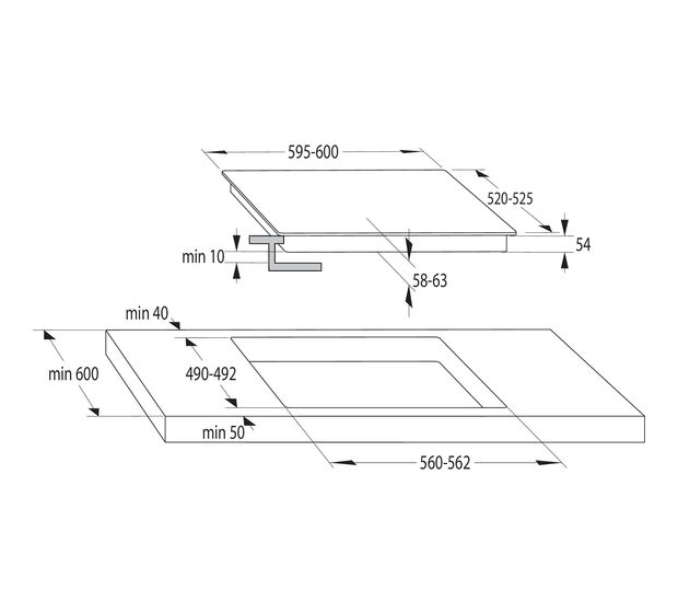 Gorenje GI6401BX autarkes 59 cm Induktions Kochfeld/Herdplatte 4 Zone(n) f&uuml;r 274,99 Euro