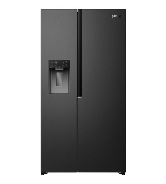 Gorenje NRS917E61BX Side-by-Side Kühl-/ Gefrierkombination 347 l / 181 l 312 kWh NoFrost 1786 mm x 911 mm  (Schwarz, Edelstahl) f&uuml;r 849,00 Euro