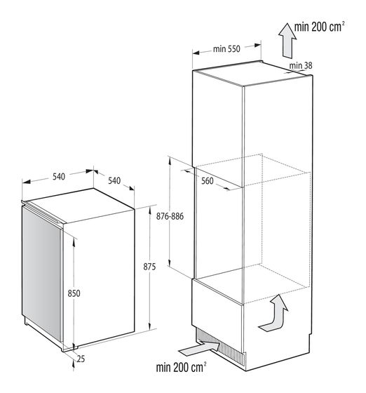 Gorenje RI409EP1 Schlepptür 129 l Einbaukühlschrank EEK: E 92 kWh Jahr f&uuml;r 230,99 Euro