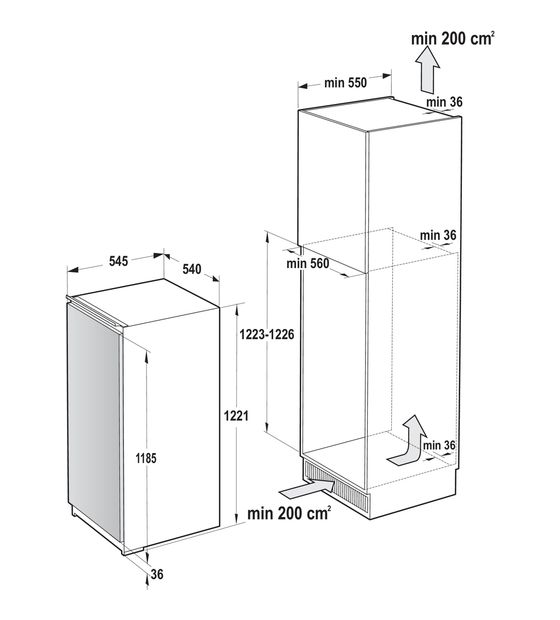 Gorenje RI512E41 Schlepptür 197 l Einbaukühlschrank EEK: E 100 kWh Jahr f&uuml;r 396,00 Euro