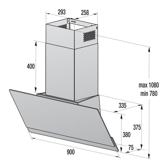 Gorenje W9TB Abluft/Umluft Dunstabzugshaube/Esse Wand 90 cm (Schwarz) f&uuml;r 233,99 Euro