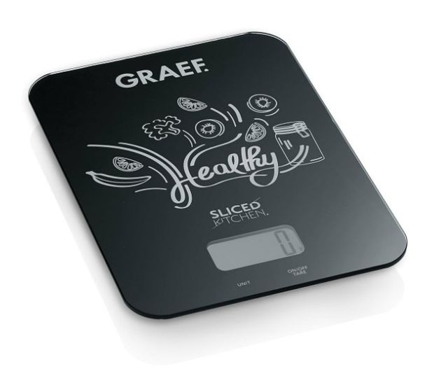 Graef KS202 Family Line Elektronische Küchenwaage bis 5 kg Genauigkeit 1 g  (Schwarz) f&uuml;r 25,99 Euro
