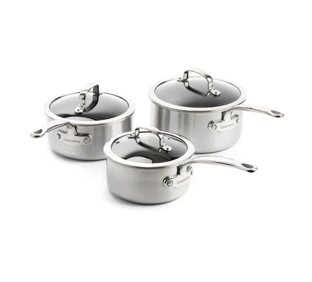 GreenPan Premiere Stielkasserollenset 3-teilig   (Silber) f&uuml;r 218,99 Euro