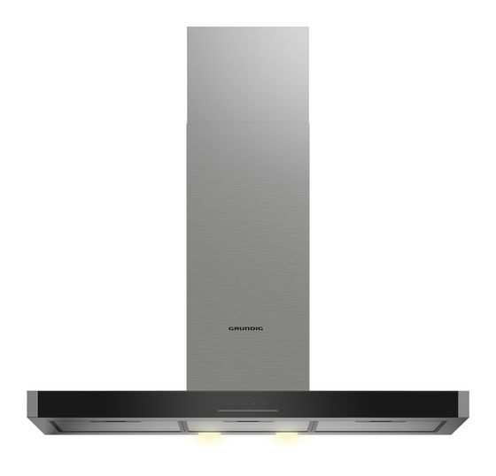 Grundig GDKP5460BC Abluft/Umluft Dunstabzugshaube/Esse Wand 90 cm (Schwarz, Edelstahl) f&uuml;r 499,00 Euro
