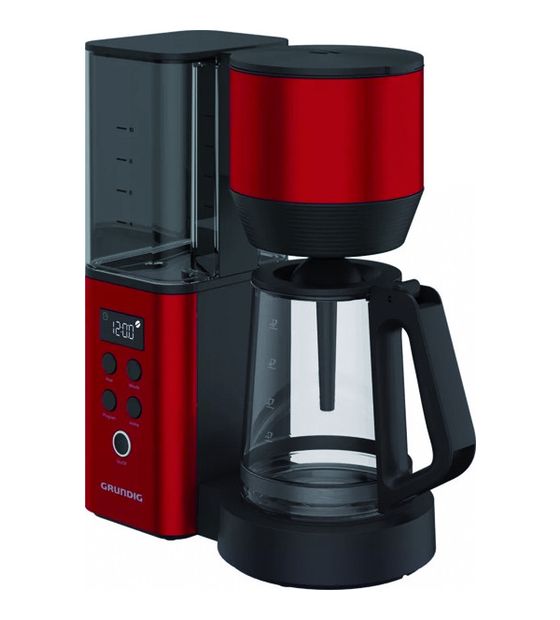 Grundig KM8440 10 Tassen Filterkaffeemaschine 1,2 l  (Schwarz, Rot) f&uuml;r 45,99 Euro