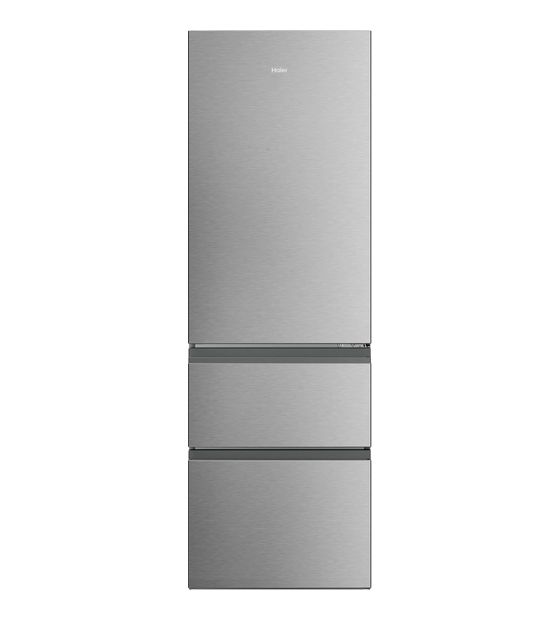 Haier HTR3618CNMG 235 l / 125 l Kühl-Gefrierkombi freistehend NoFrost 173 kWh Jahr  (Silber) f&uuml;r 599,00 Euro